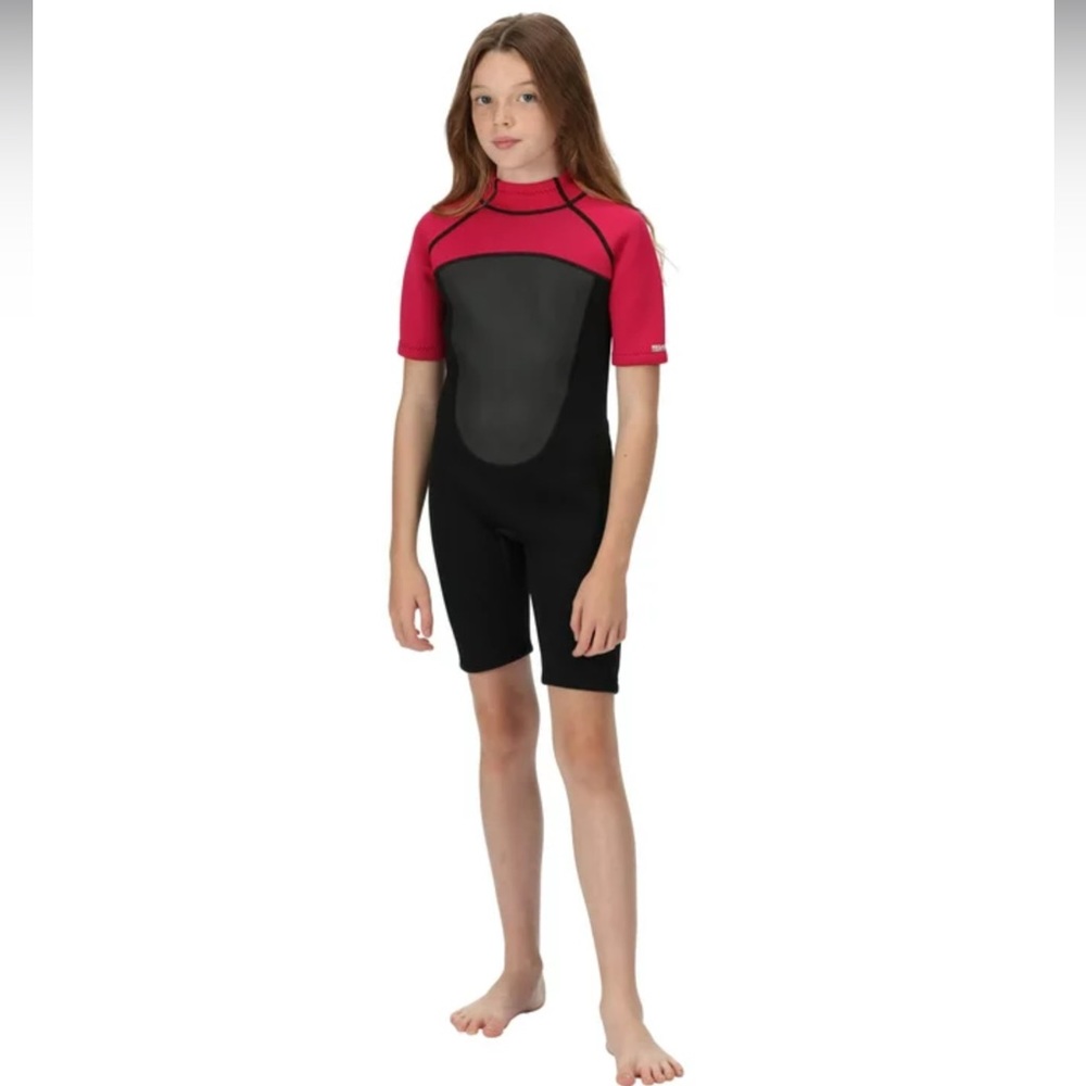 Regatta Youth Wetsuit Kids Shorty Back Zip SZ 3-4 Years 2mm Neoprene Sustainable